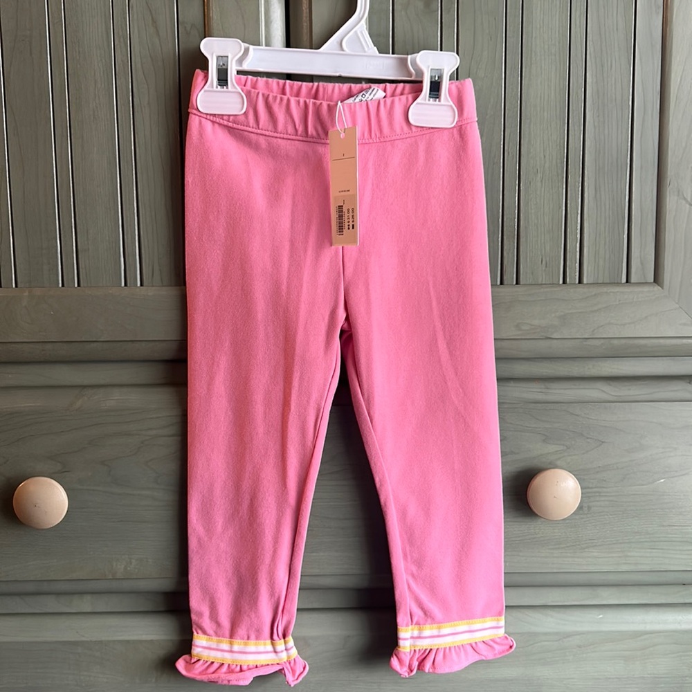 Janie & Jack Pink Frill Leggings Size 3